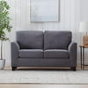 Gap Home Curved Arm Upholstered Loveseat, Charcoal