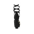 thumbnail image 2 of BLISSFUL STEP Women's Lace Up Platform Chunky High Heel Sandals, 2 of 7
