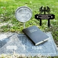 thumbnail image 4 of Metal Memorial Plaque Garden Stake Cemetery Cross with Wings Pattern Grave Markers Commemorative Plaques Sympathy Garden Stake Grave Decorations Cemetery, 4 of 9