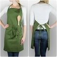 thumbnail image 5 of DII Adjustable Neck & Waist Ties with Front Pocket, 32x28 Apron Chino Chef Collection, Sage, 5 of 5