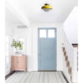 thumbnail image 4 of Claxy Yellow Dome Semi Flush Mount Light with Globe Milk Glass Shade, 4 of 6