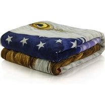 American Eagle Fleece Blanket for Bed, 75" x 90" Queen Size Eagle Fleece Throw Blanket for Men, Women and Kids - Super Soft Plush Eagle Blanket Throw Print Blanket for Eagle Lovers