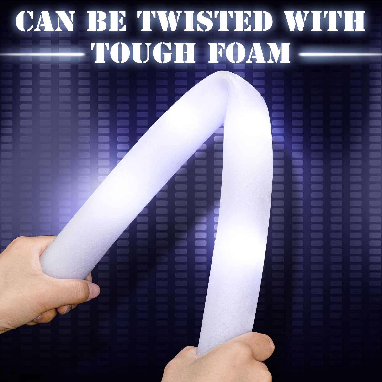 36  White Foam Sticks, Suitable for Parties, Weddings, Birthdays, Concerts, Festivals, Etc