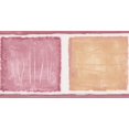 thumbnail image 1 of Papier Peint Abstrait Rouge Marron Bord Peint Carrés Design, Rouleau 15' x 5,25'', 1 of 3