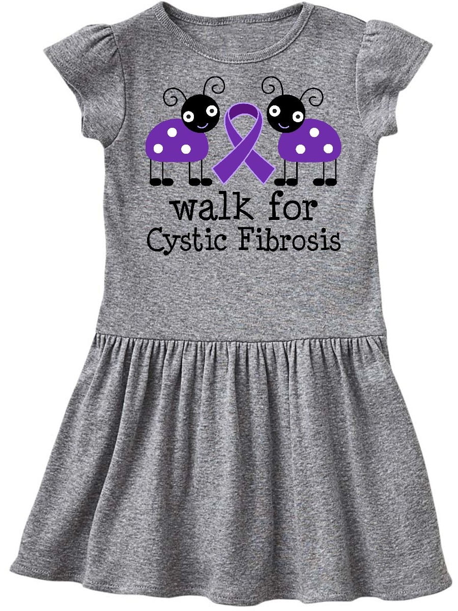 inktastic Cystic Fibrosis Walk Purple Ribbon Toddler T-Shirt