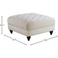 thumbnail image 4 of Meridian Furniture Sabrina Contemporary Velvet Ottoman in Cream, 4 of 4