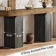 thumbnail image 4 of Finmind 63" Long Entryway Table, Farmhouse Console Table with 2 Arched Pedestal Legs, 4 of 6