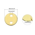 thumbnail image 2 of Uxcell 40pcs Brass Round Stamping Blank DIY Label Tags 6mm for Craft, Pendant Decoration, 1mm Double Hole, 2 of 6