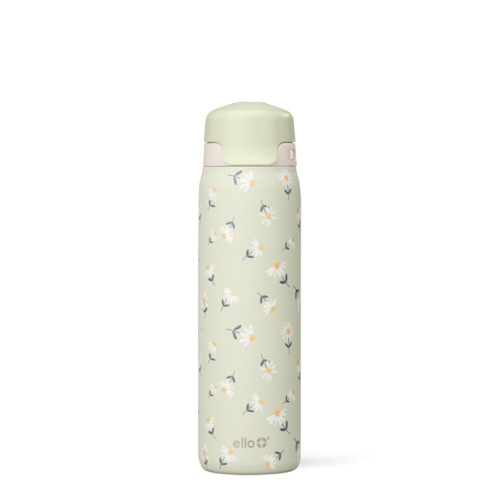 Ello Flip & Fill 22oz Insulated Stainless Steel Water Bottle, Leak