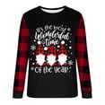 thumbnail image 2 of Chandail en Molleton de Noël pour Femmes Imprimé Mode Pull Mi-Long Col Rond Pull Chaud Manches Longues Fermeture Cardigan Vacances Xmas Extérieur, 2 of 6