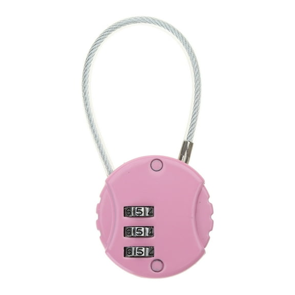 UNTERING Small Travel Luggage Lock 3 Digit Combination Padlock Small Wire Rope Password Lock for Backpacks Gym School Lockers