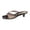Black, variant on Kitten Heel Jelly Sandals For Women Fashion Print Comfort Square Toe Slip On Clear Low Heel Flip Flops Summer