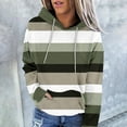 thumbnail image 2 of GigrtiJin Women's Striped Hooded Sweatshirt Long Sleeves Casual Pullover Loose Sweatshirts Tops with Pockets, 2 of 6