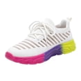 thumbnail image 6 of Womens Walking Tennis Shoes Casual Athletic Workout Gym Non Slip Knit Mesh Sneakers Lace up Comfortable Running Shoes White Size 9, 6 of 6