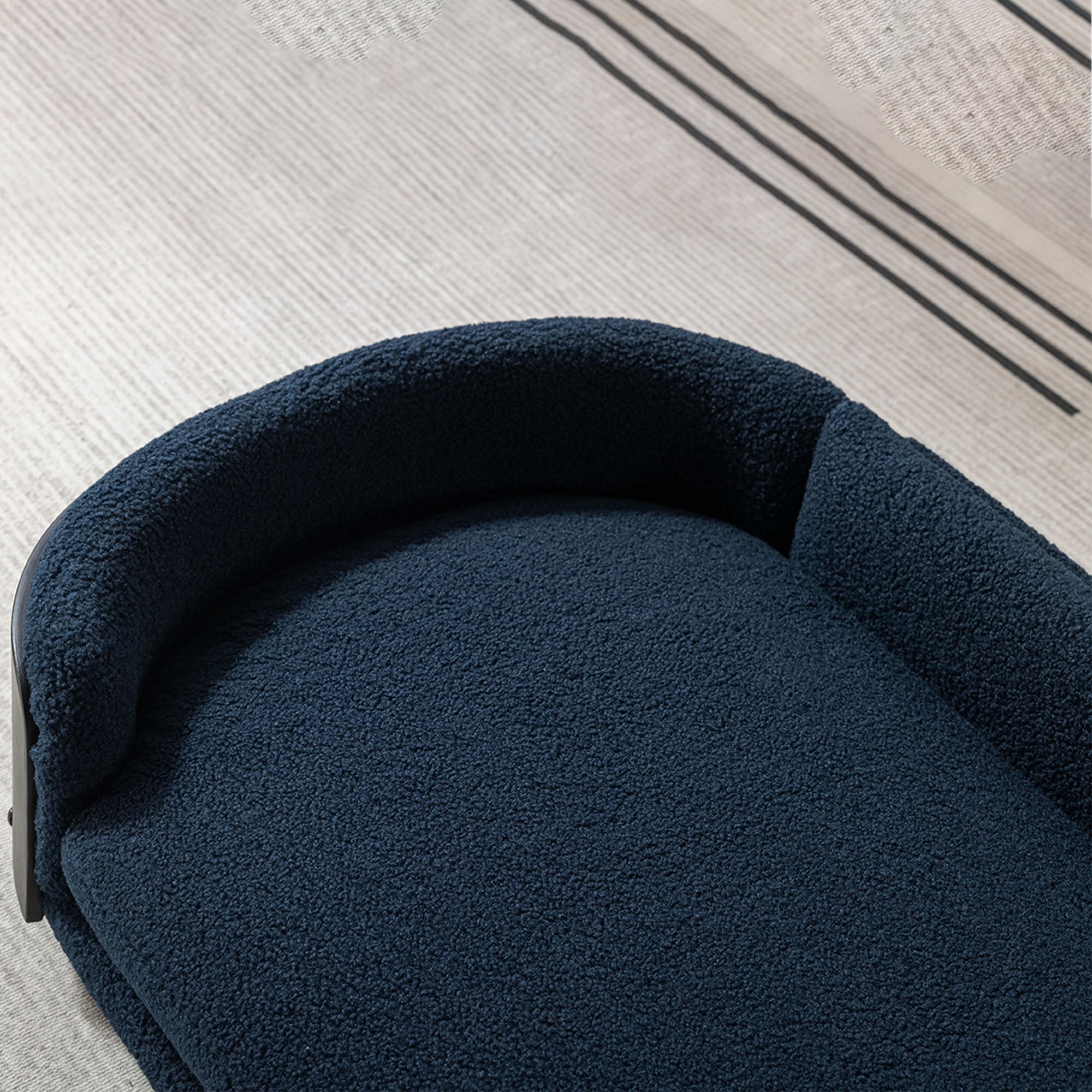 Pefilos 38" Elevated Pet Dog Bed with Solid Wood Legs and Black Bent Wood Back, Cashmere Cushion, Pet Sofa for Indoors Dogs, Dark Blue Pefilos 38" Elevated Pet Dog Bed with Solid Wood Legs and Black Bent Wood Back, Cashmere Cushion, Pet Sofa for Indoors Dogs, Dark Blue