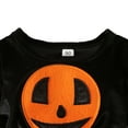 thumbnail image 5 of Girls' Long-sleeved Dress Pumpkin Bat Print Mesh Halloween Tutu Skirt, 5 of 7