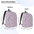 thumbnail image 4 of Balery Flamingo Vintage Canvas Backpack for Men and Women - Large Capacity, Durable Travel Laptop Bag for School, Work, Hiking, and Outdoor Activities, 4 of 7