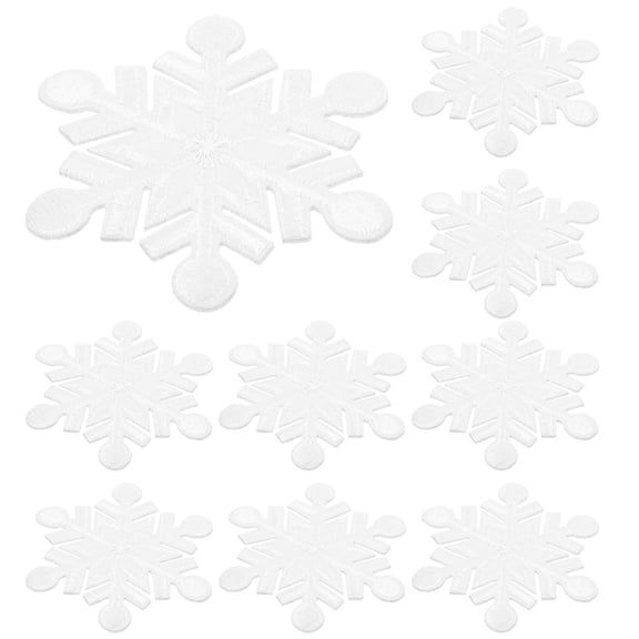 GETAJGHSD 20Pcs Christmas Snowflake Patches Iron on Fabric Appliques for Clothes Hats Bags Decoration