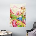 thumbnail image 1 of Modern Tapestry, Yummy Donuts Sweet Land Cupcakes Ice Cream Cotton Candy Clouds Kids Nursery Design, Wall Hanging for Bedroom Living Room Dorm Decor, 40W X 60L Inches, Multicolor, by Ambesonne, 1 of 2