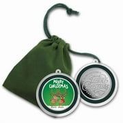 1 oz Silver Colorized Round - Merry Christmas, Reindeer