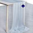 thumbnail image 2 of MDS pack of 5 Wedding 29 x 120 inches Sheer chiffon Table Runner for Rustic Boho Wedding Banquet Decor for 10Ft Table Runners - baby Blue, 2 of 6