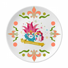 Double Head Happy Carnival Of Venice Flower Ceramics Plate Tableware Dinner Dish