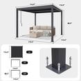 thumbnail image 2 of MELLCOM Pergola Louvered 10x10, Aluminum Hardtop Pergola with Adjustable Roof for Sun & Rain Shade, Outdoor Gazebo with Integrated Drainage System, Modern Rustproof Patio Canopy Carport, 2 of 7