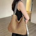 thumbnail image 4 of Straw Beach Bag Vintage Hobo Bags Crossbody Purse Shoulder Bag Tote Bag Women Travel Work Knot Summer Beach Bag 2024, 4 of 7