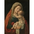 thumbnail image 2 of Workshop of Bernard van Orley 19x24 Black Ornate Framed Double Matted Museum Art Print Titled: The Virgin and Child (C. 1520 - C. 1530), 2 of 5