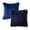 Navy, variant on Phantoscope Designer's Choice Decorative Throw Pillow Set, Fluffy Faux Fur & Pom Pom Velvet Bundle, for Sofa Couch Bedroom, 18" x 18", Beige Fur and Velvet, 2 Pack