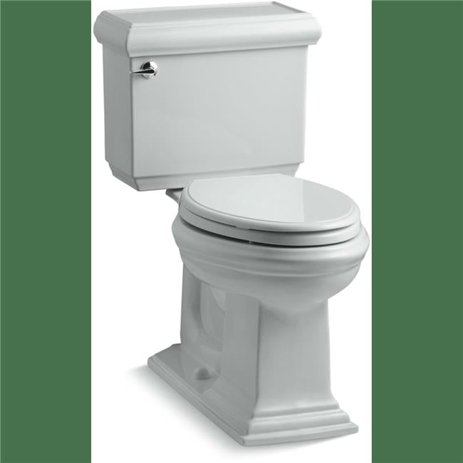 Kohler K-3816-95 Memoirs Classic 1.28 GPF Two-Piece Elongated Comfort  Height Toilet with AquaPiston Technology#44; Ice Grey