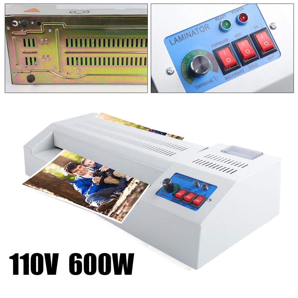Wuzstar Electric Laminator Machine,A3/A4 Photo Hot Cold Roll Film Laminating Machine for Home Office School Use 110V