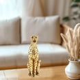 thumbnail image 6 of deevoka Gold Cheetah Figurine Collectible Animal Statue for Living Room Bedroom Home Sitting Posture, 6 of 7