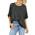 thumbnail image 5 of Short Sleeve Women Oversized T-Shirt Summer Casual Loose Tee Tops, 5 of 7