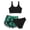 Black, variant on YunPes Teen Girls 3 Piece Bathing Suit Cute Swimsuit Crop Top Briefs with Tropical Shorts Quick Dry Tankini Set Beach Sport Swim Set