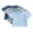 Sky Blue, variant on 4 Pack Baby Toddler Boy Girl Summer T-Shirt 6 9 12 18 24 Months 2T 3T Loose Fit Solid/Striped Crew Neck Short Sleeve Tops