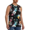 thumbnail image 2 of Haiem Men's Hibiscus Rose Print Tank Tops Summer Sleeveless Cut Off Workout T-Shirts Fitness Vest Athletic Undershirts-Small, 2 of 8