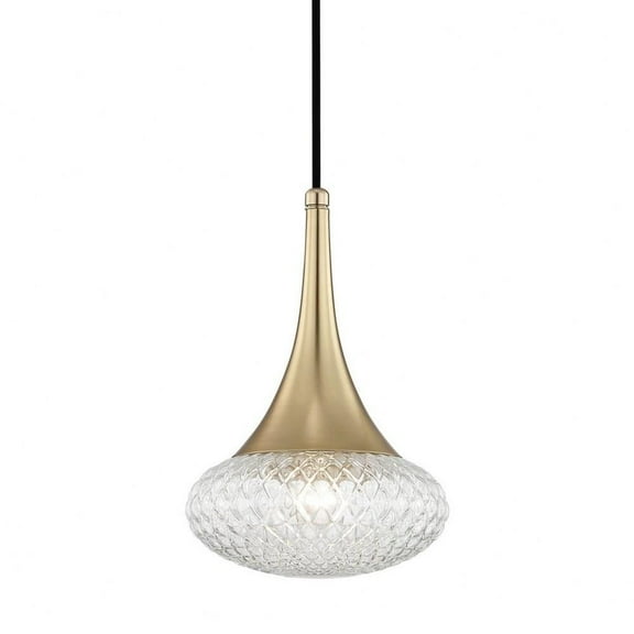 -Pendant in Style-8.5 inches Wide By 12.75 inches High-Aged Brass Finish Bailey Street Home 735-Bel-2692895