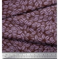 thumbnail image 2 of Soimoi Purple polyester Crepe Fabric Coffee Beans Food Printed Craft Fabric by the Yard 42 Inch Wide, 2 of 3