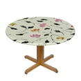 thumbnail image 3 of JEUXUS Easter Tablecloth Round Easter Egg Rabbit Table Cloth Washable Spring Flowers Table Cover for Kitchen Dining Holiday Party Picnic Indoor Outdoor Home Decor White, 3 of 7