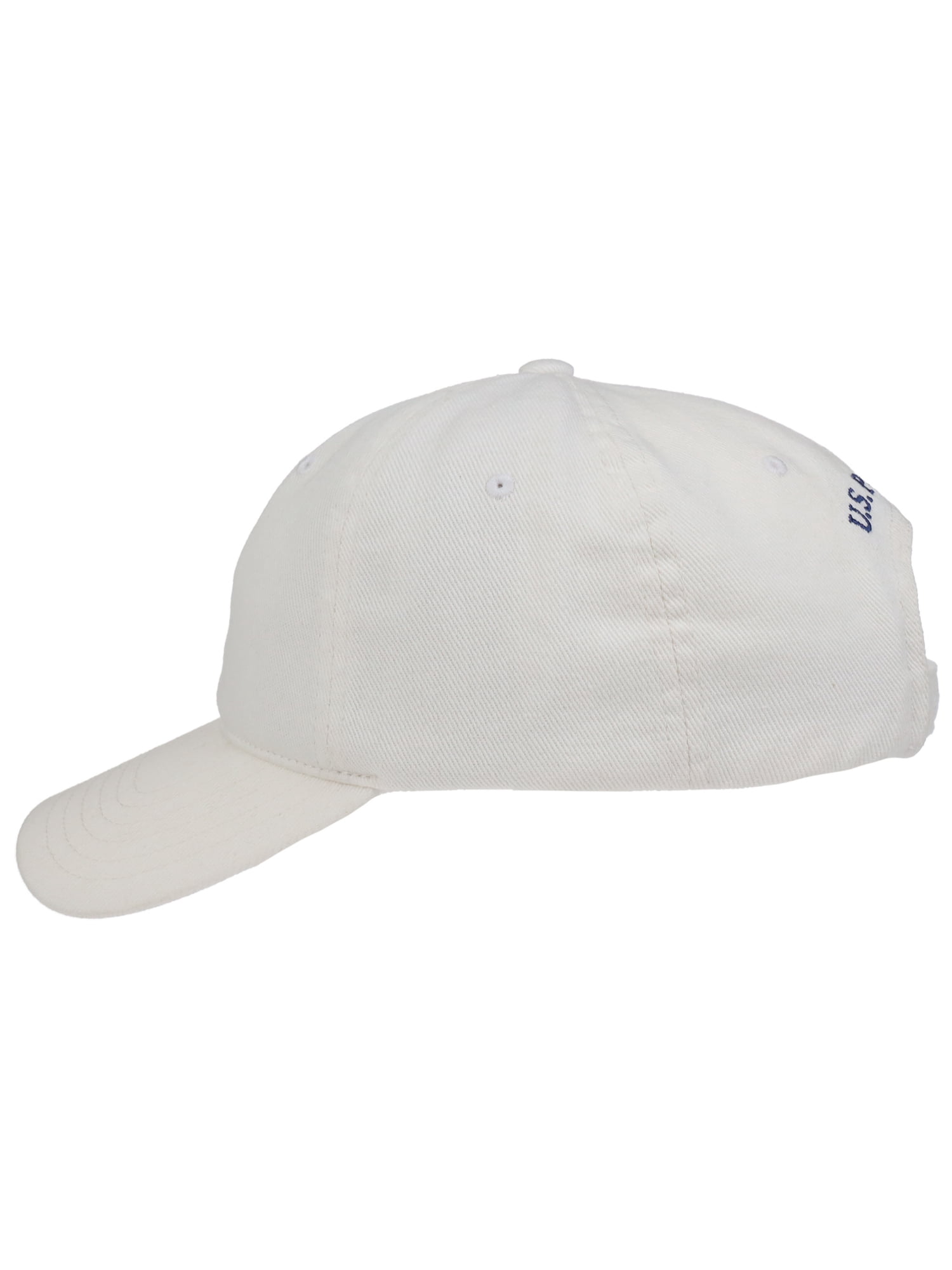 U.S. Polo Assn. Double Horseman Embroidered Dad Hat, White, One Size