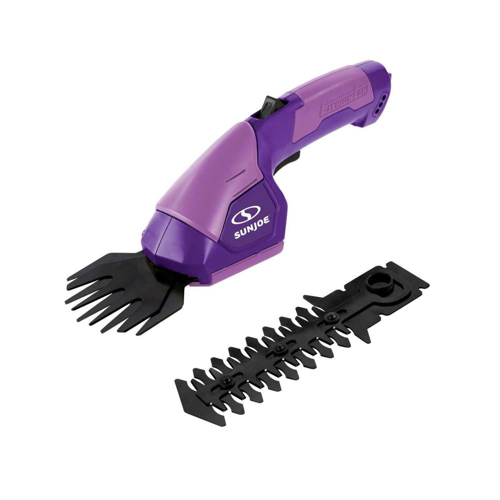 Sun Joe 7.2V Cordless 2in1 Grass Shear + Hedge Trimmer, Purple