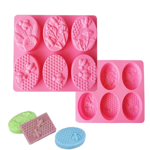 Molde de celosía para hielo de silicona con forma de abeja, 2 uds., molde para pastel de Chocolate, herramientas para hornear DIY Muebles