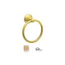 Country Bath Wall Mounted Towel Ring, Inca Brass