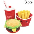 thumbnail image 2 of 3PCS Pet Plush Toy Creative Fries Hamburger Milkshake Pet Chew Toy Dog Sound Toy, 2 of 10