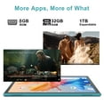 thumbnail image 5 of Android Tablet 10 Inch Tablet With Case Screen Stylus Android 15 Tablets 8GB RAM 32GB ROM Support 1TB Expansion 6000mah Battery 10.1" IPS HD Touchscreen 2MP+8MP Dual Camera WIFI-6 Bluetooth5.0 Tablet, 5 of 7