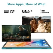 Android Tablet 10 Inch Tablet With Case Screen Stylus Android 15 Tablets 8GB RAM 32GB ROM Support 1TB Expansion 6000mah Battery 10.1 IPS HD Touchscreen 2MP+8MP Dual Camera WIFI-6 Bluetooth5.0 Tablet