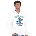 thumbnail image 5 of Retro Mega Man Running and Gunning Zip Up Hoodie Men's Women's Brisco Brands L, 5 of 6