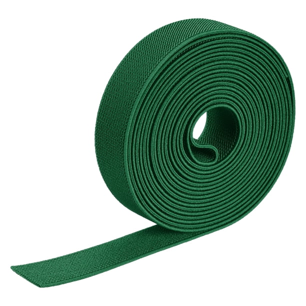 Banda Elástica Doble-Cara Unique Bargains 1' Plano 4 Yarda Verde para Costura Cinturilla