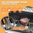 thumbnail image 4 of Haverchair 4-Burner Gas BBQ Grill, Silver Stainless Steel Barbecue Gas Grill with Side Burner and Bottle Opener for Outdoor Patio Garden Picnic Backyard Cooking, 50,000BTU, Silver, 4 of 7